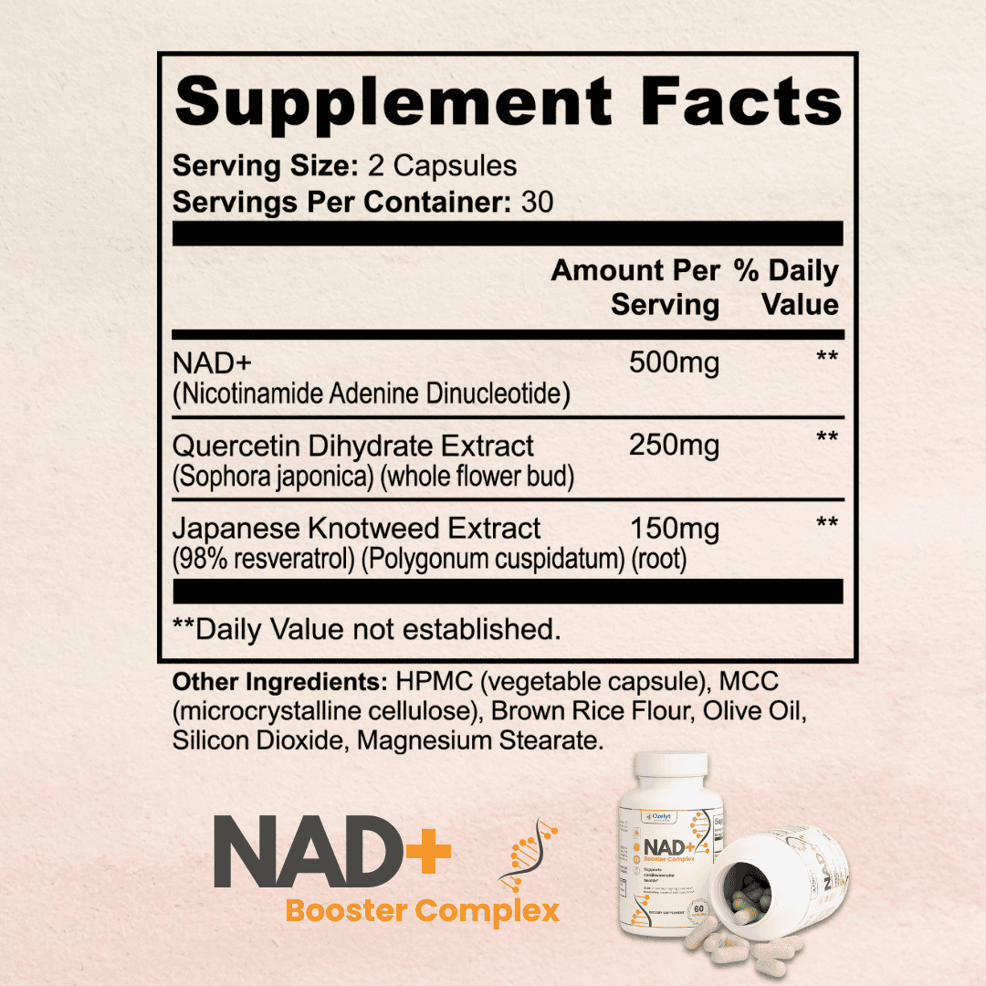 Ozelyt NAD+ Booster Complex Lebel